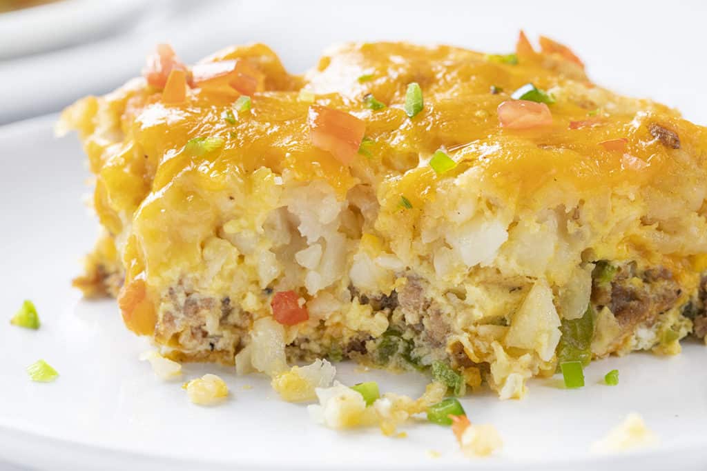 Loaded Breakfast Tater Tot Casserole - I Am Homesteader