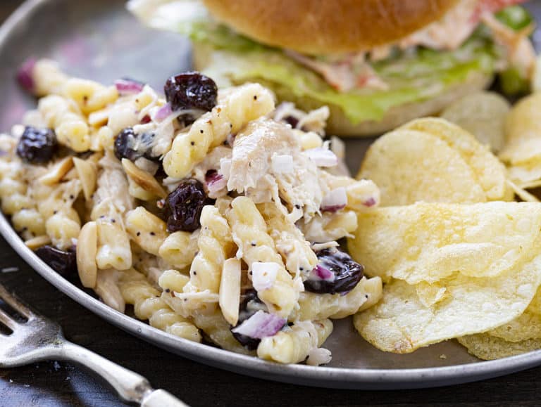 Cherry Chicken Pasta Salad - I Am Homesteader