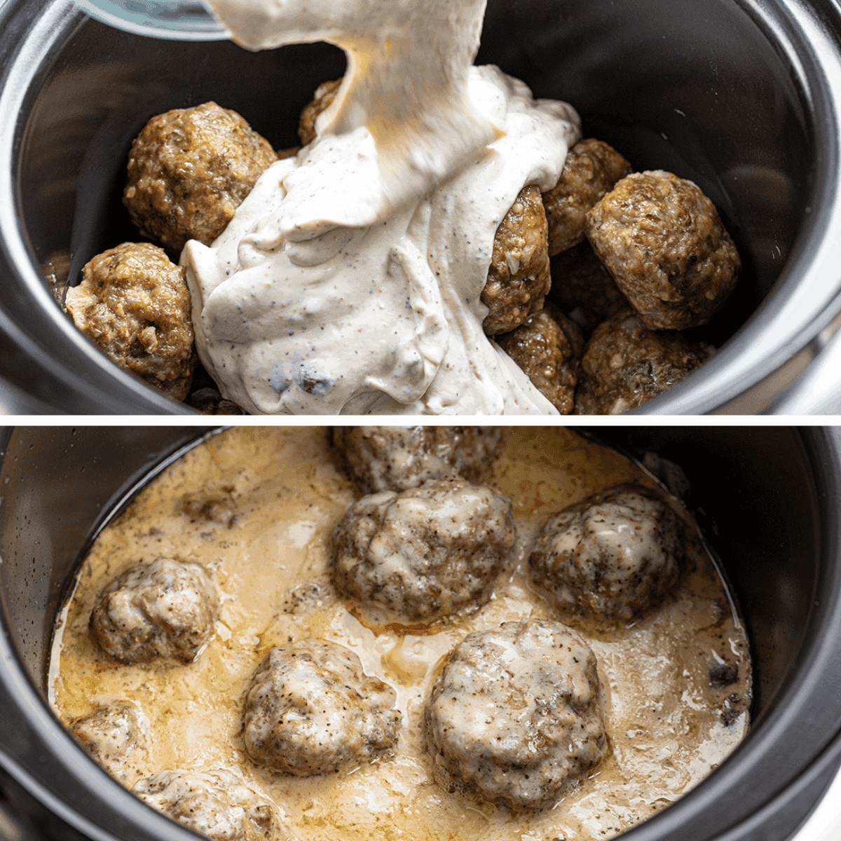 Process of How to Make Slow Cooker Peppered Meatballs