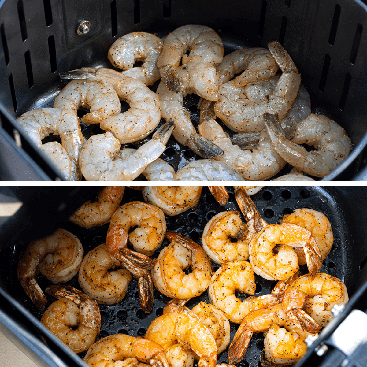 Process of How to Add Shrimp to Air Fryer.