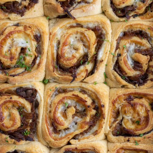 Caramelized Onion Roast Beef Rolls I Am Homesteader