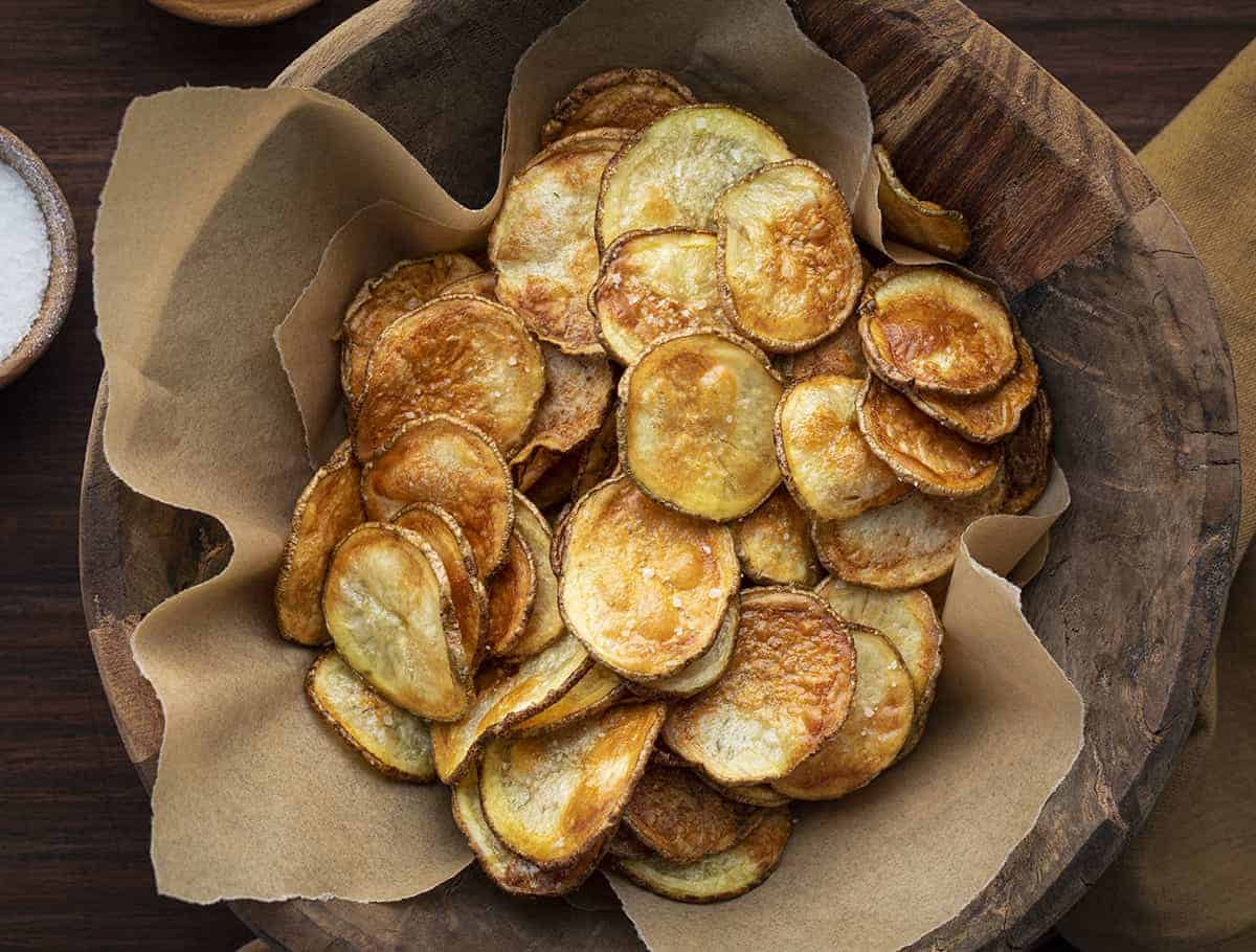 Potato Chips in a Bowl