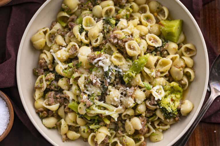 Broccoli and Sausage Pasta - I Am Homesteader