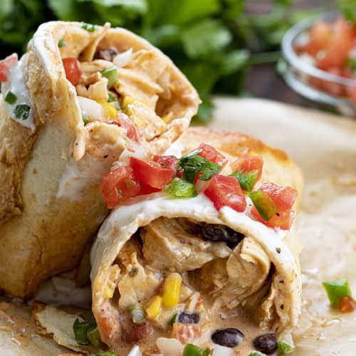 Air Fryer Southwest Chicken Burritos - I Am Homesteader