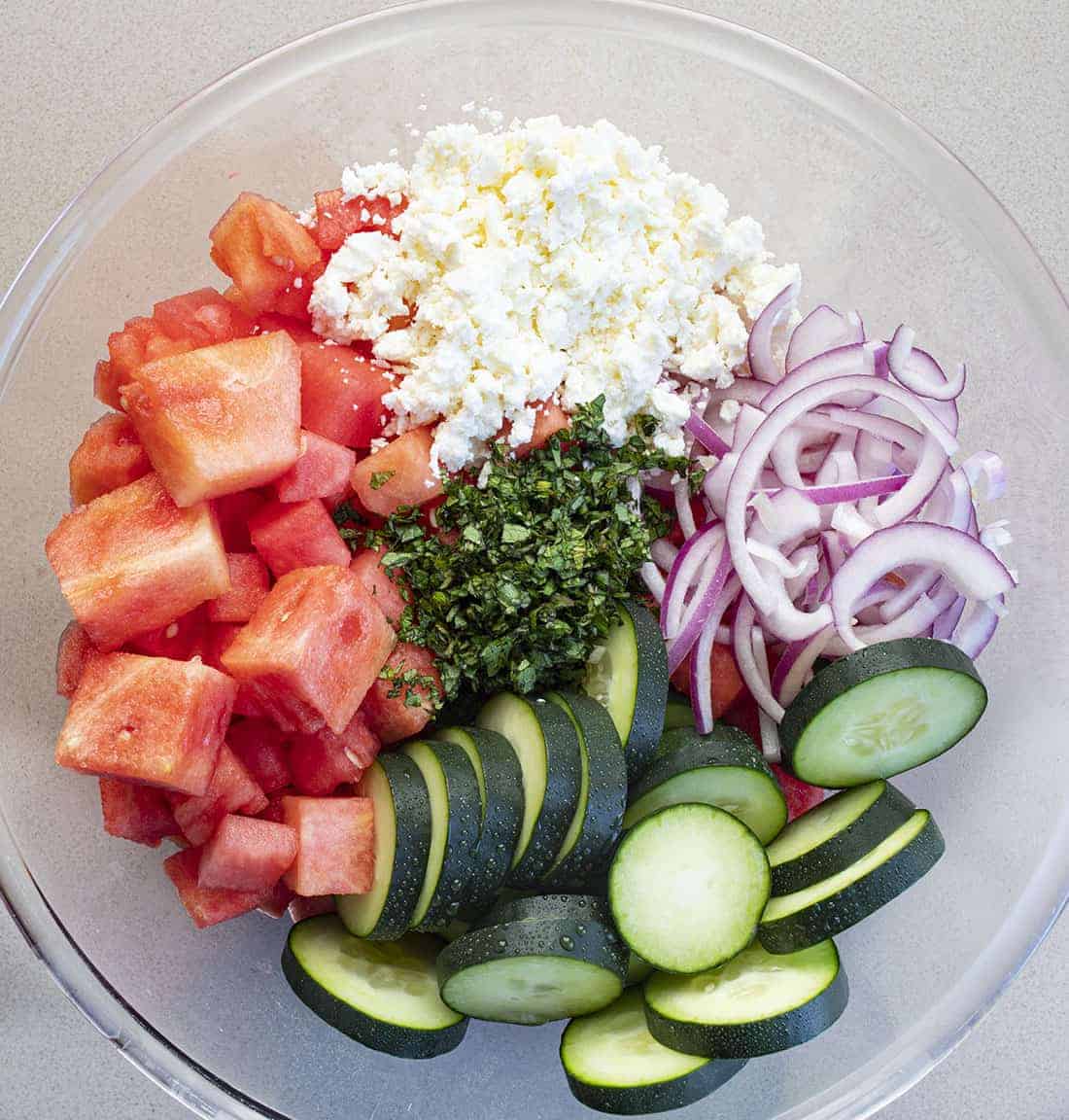 Ingredients for Watermelon Feta Salad