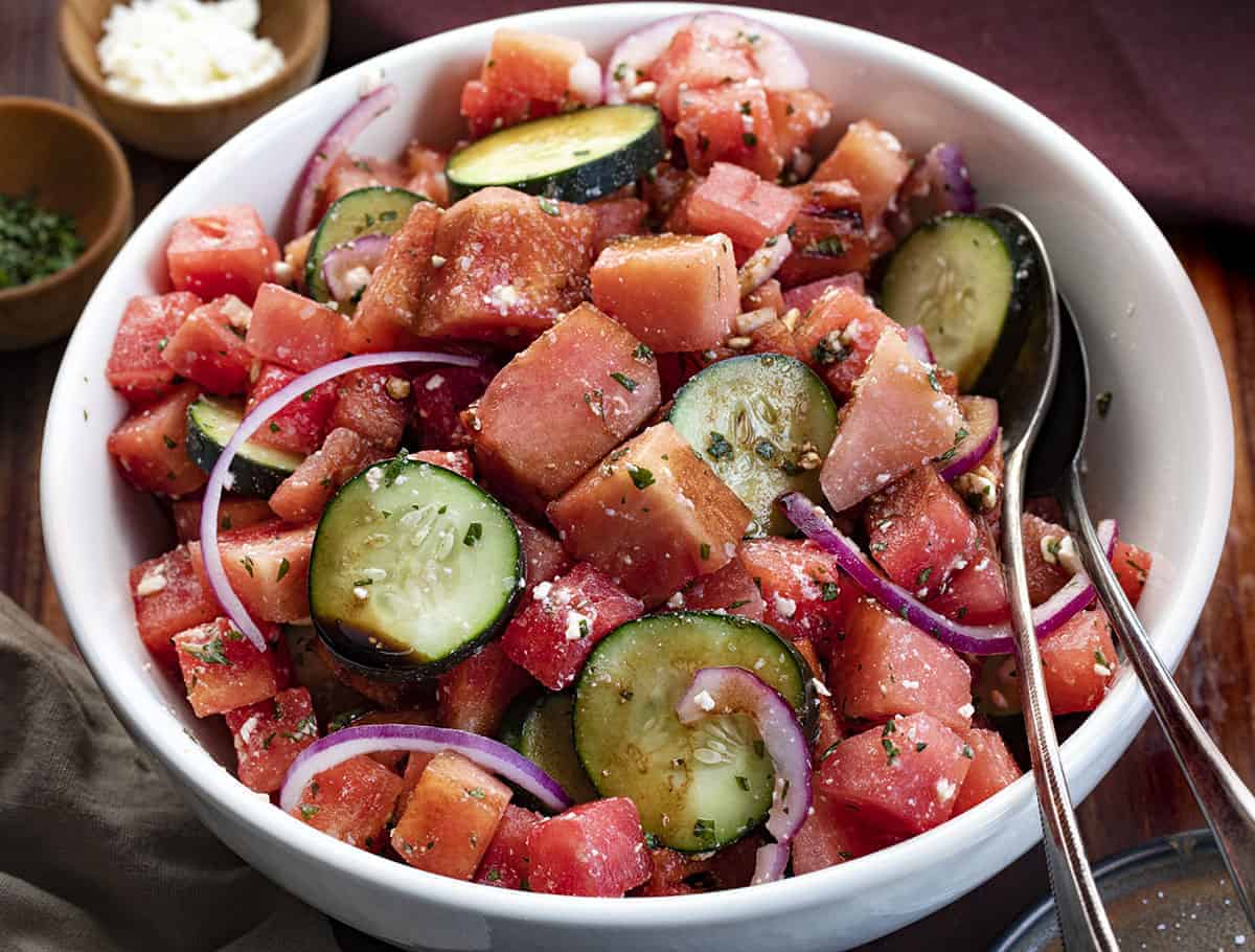 Bowl of Watermelon Feta Salad