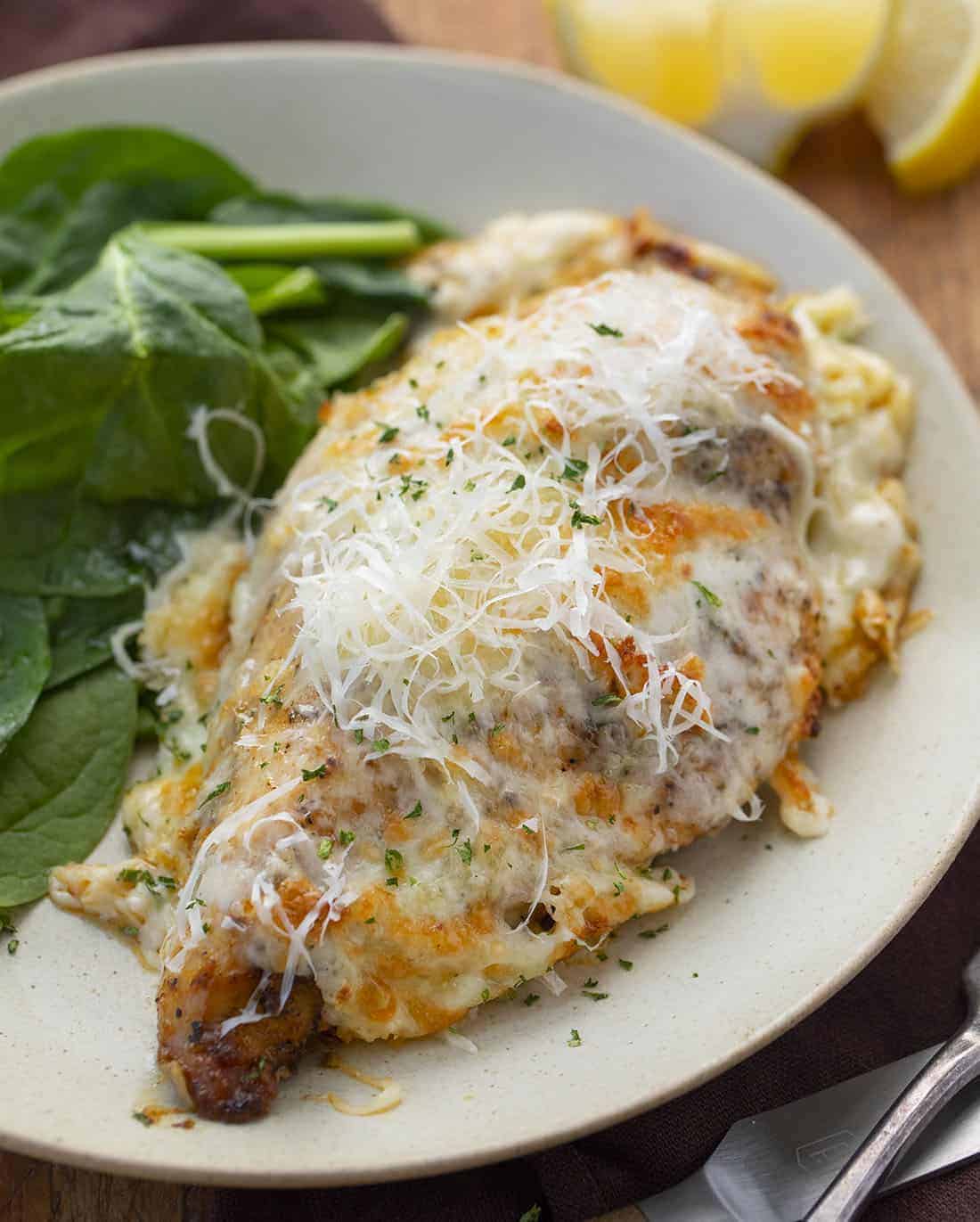Cheesy Parmesan Ranch Chicken on Plate