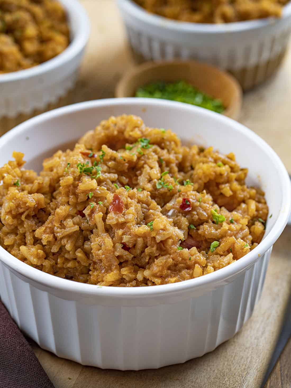Bowls of Texas Roadhouse Seasoned Rice Copycat Recipe