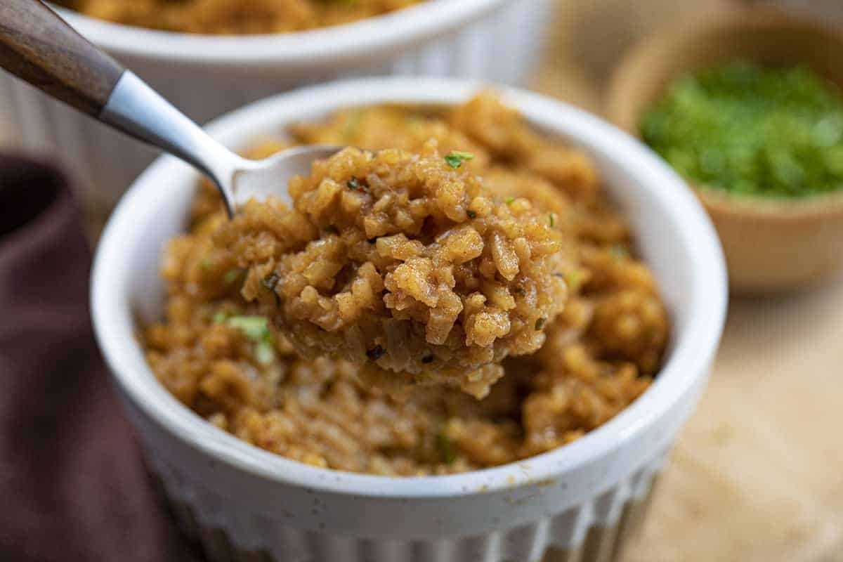 Spoonful of Texas Roadhouse Seasoned Rice Copycat Recipe