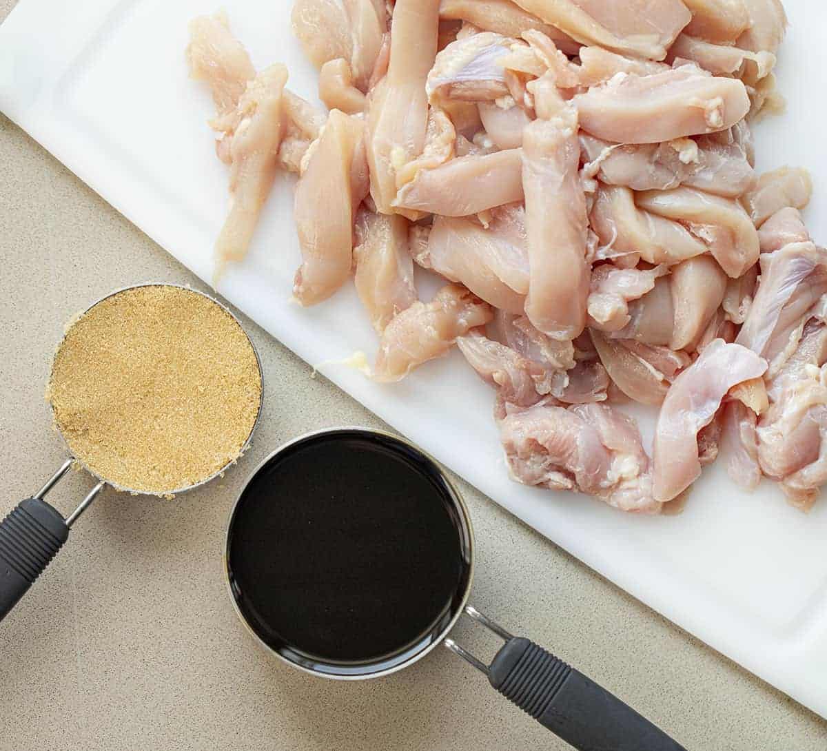 Raw Ingredients for Easy Teriyaki Chicken