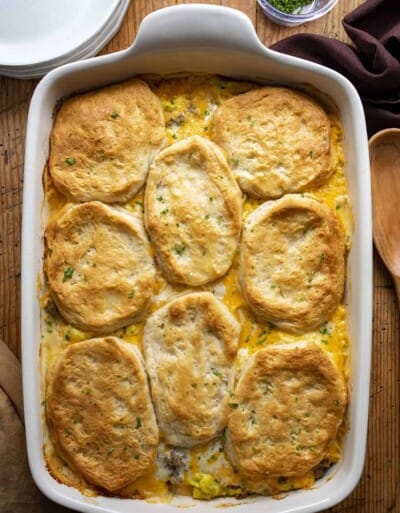 Biscuits and Gravy Casserole - I Am Homesteader