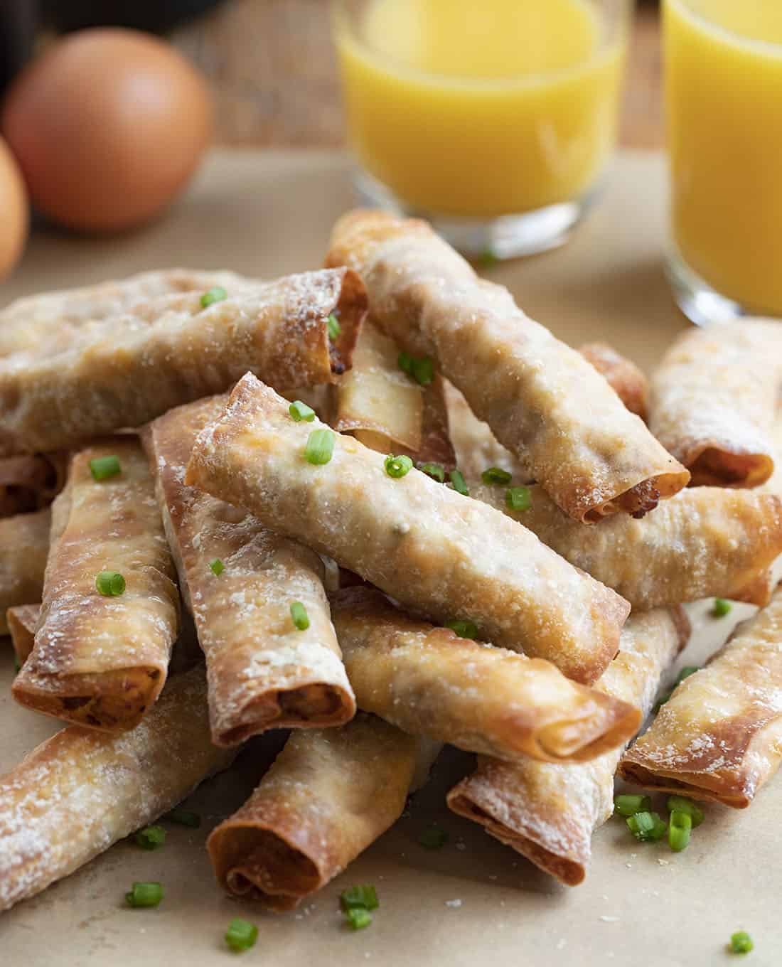 Stack of Breakfast Taquitos