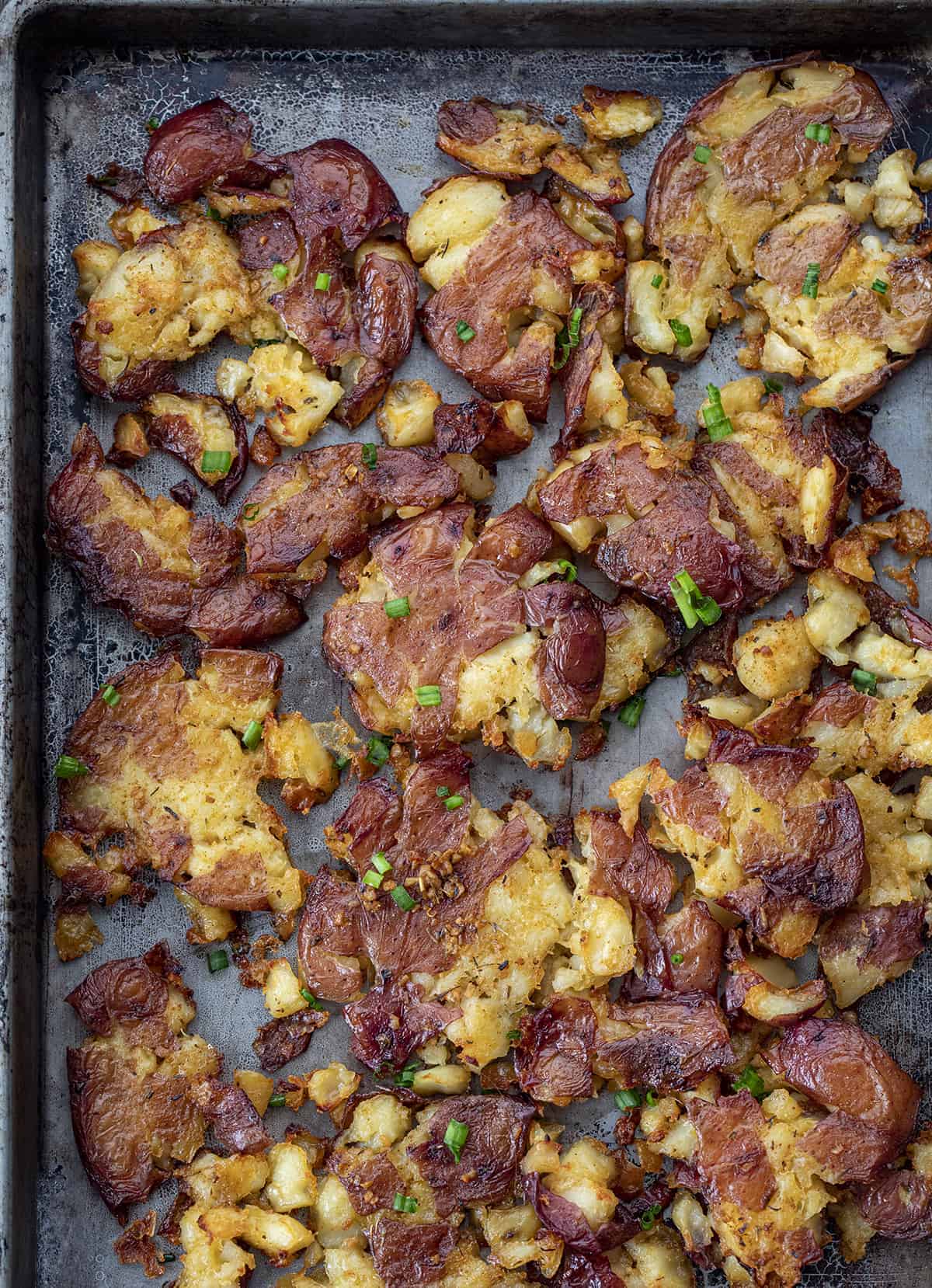 Sheet Pan of Smashed Potatoes