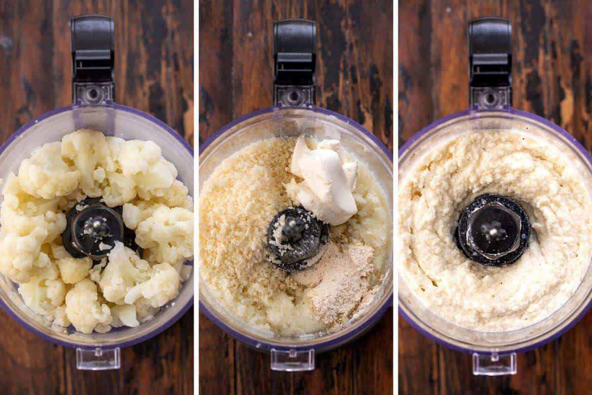 Process for Making Cauliflower Mashed Potatoes in a Food Processor