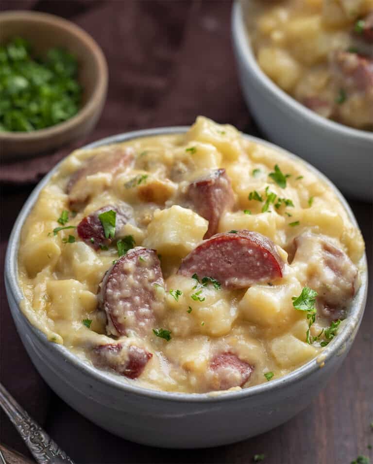 Slow Cooker Kielbasa and Potatoes - I Am Homesteader