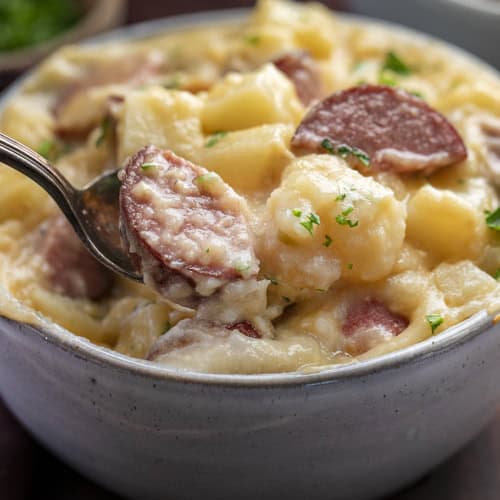 Slow Cooker Kielbasa and Potatoes I Am Homesteader