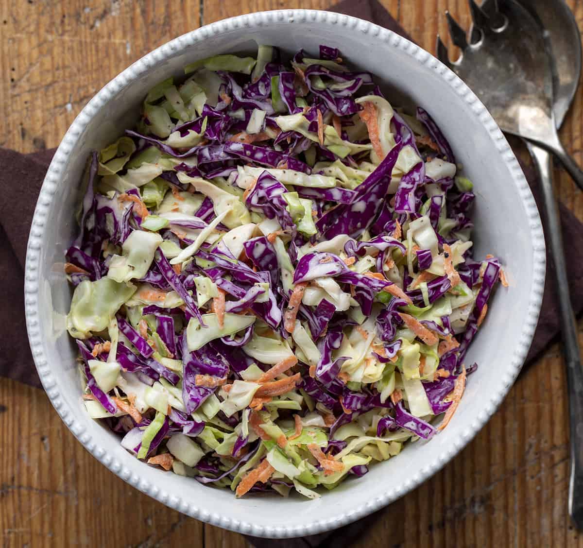 Bowl of Creamy Coleslaw 