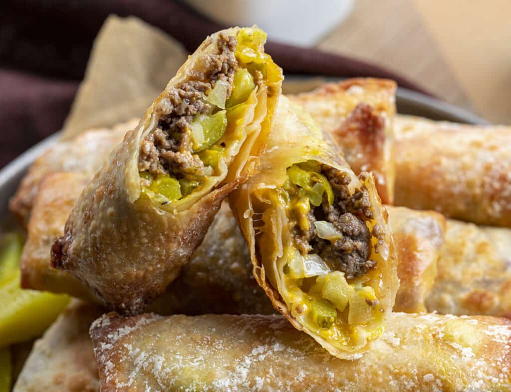 Air Fryer Cheeseburger Egg Rolls I Am Homesteader