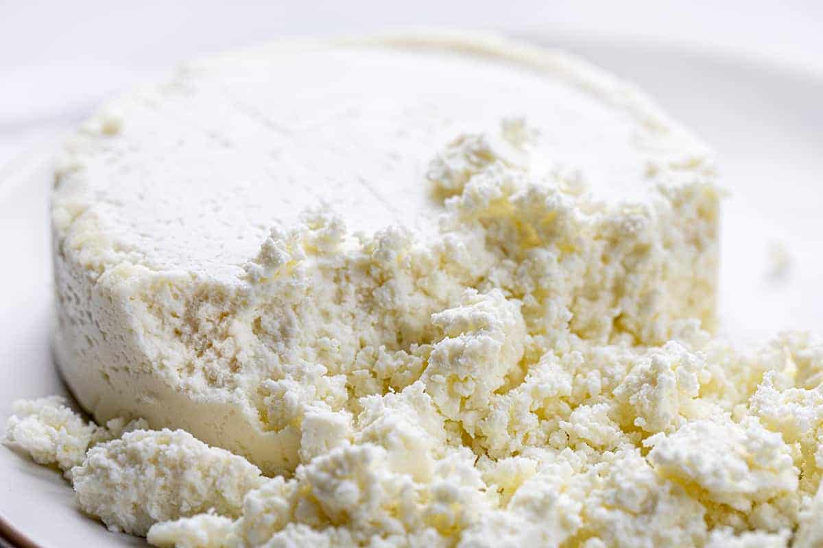 Close up of crumbled Queso Fresco 