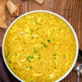 Bowl of Egg Drop Soup. Egg Drop Soup, Soup, Soup Recipes, Asian Soup, Asian Inspired Soup, Easy Egg Drop Soup, i am homesteader, iamhomesteader