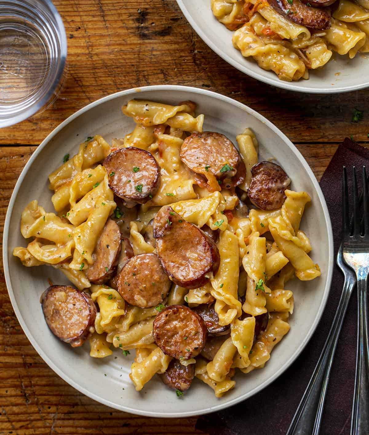 One Pot Spicy Sausage Pasta - I Am Homesteader