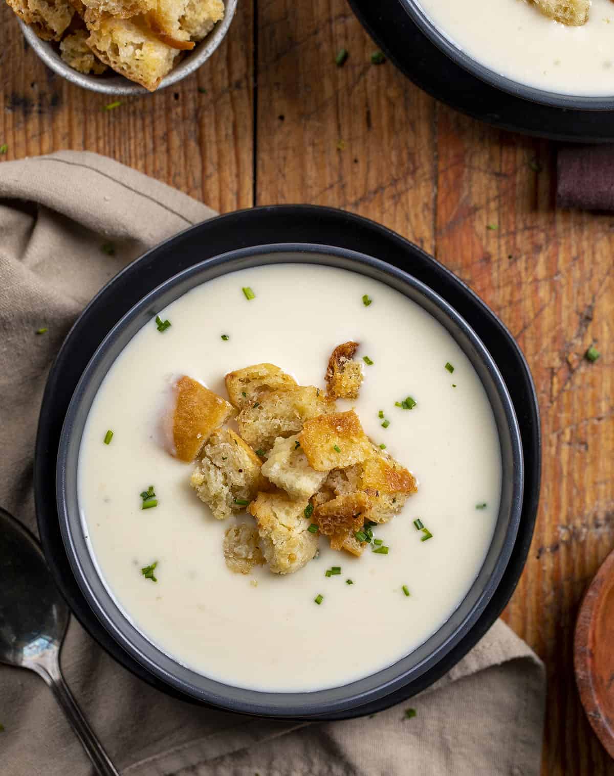 Bowl of 100 Clove Roasted Garlic Soup