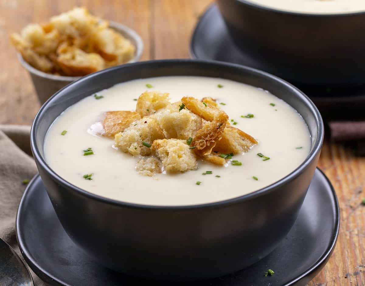 Bowl of 100 Clove Roasted Garlic Soup