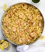 Easy Shrimp Scampi Pasta {Without Wine} - I Am Homesteader