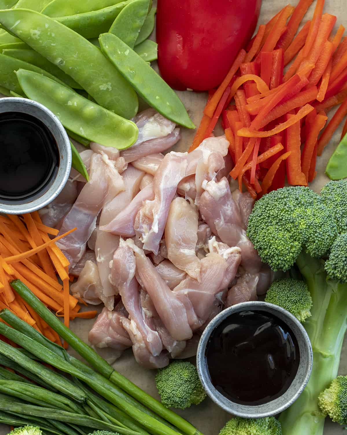 Raw Ingredients for Making Homemade Easy Chicken Lo Mein Recipe. Dinner, Supper, How to Make Lo Mein, Chicken Lo mein, Chicken thigh Lo Mein, American Lo Mein, Noodles, Asian Inspired Lo Mein, The Best Lo Mein, i am homesteader, iamhomesteader