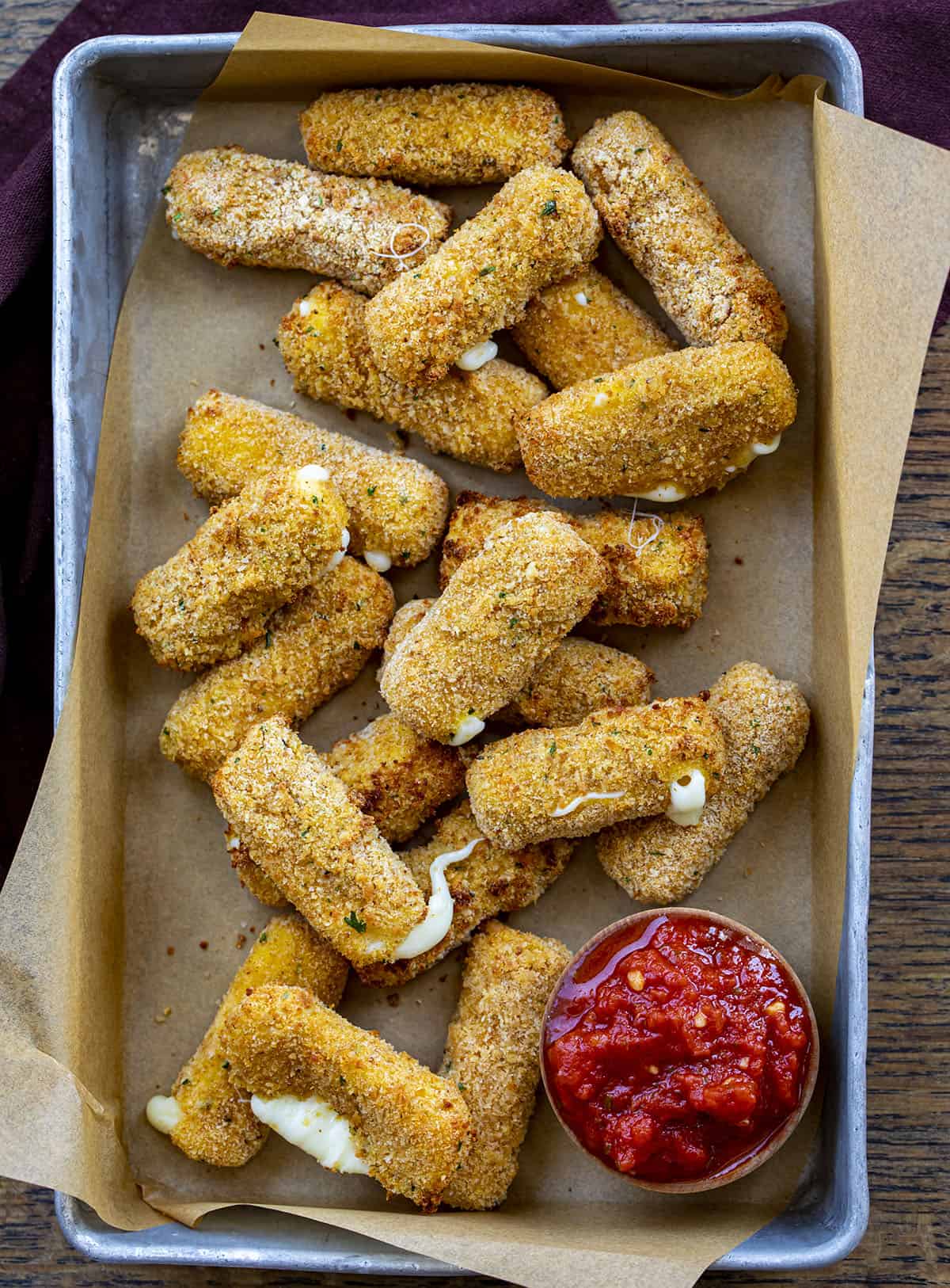 Pan of Air Fried Mozzarella Sticks with Marinara. Appetizers, Cheese Sticks, How to Make Cheese Sticks, How to Make Mozzarella Sticks, Superbowl Food, Football Appetizers, Easy Appetizers, Air Fryer Appetizers, Hot Appetizers, i am homesteader, iamhomesteader