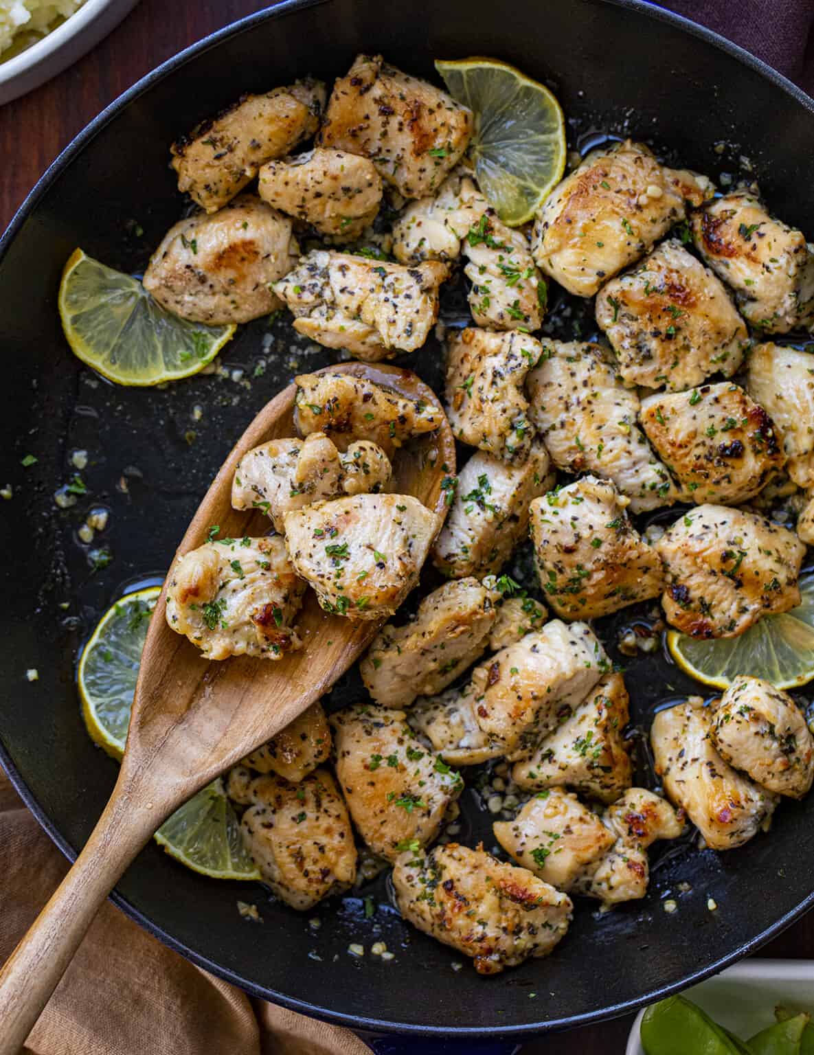 Lemon Garlic Chicken Bites - I Am Homesteader