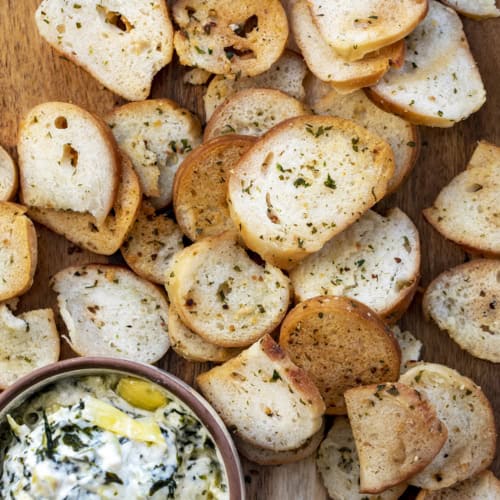 Garlic Bagel Chips {Air Fryer} - I Am Homesteader