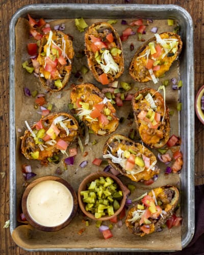 Cheeseburger Potato Skins - I Am Homesteader