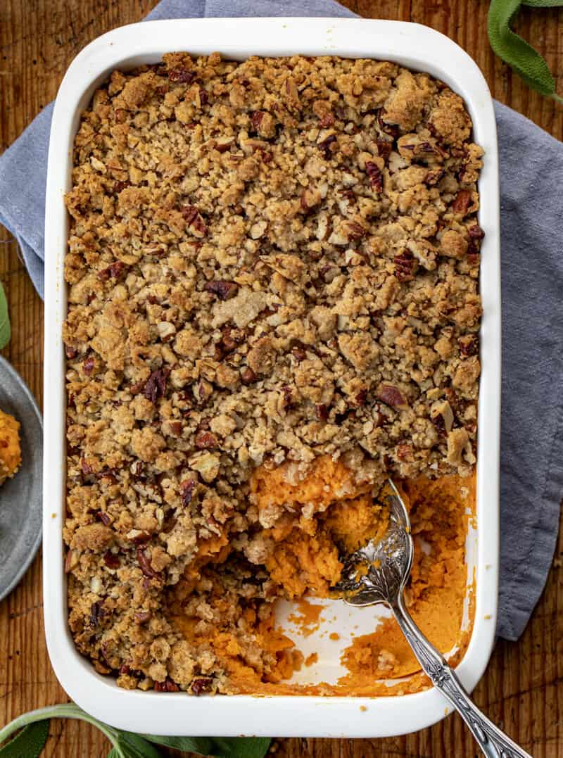 Sweet Potatoes with Pecan Streusel Topping - I Am Homesteader