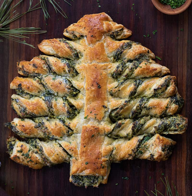 Spinach Dip PullApart Christmas Tree I Am Homesteader