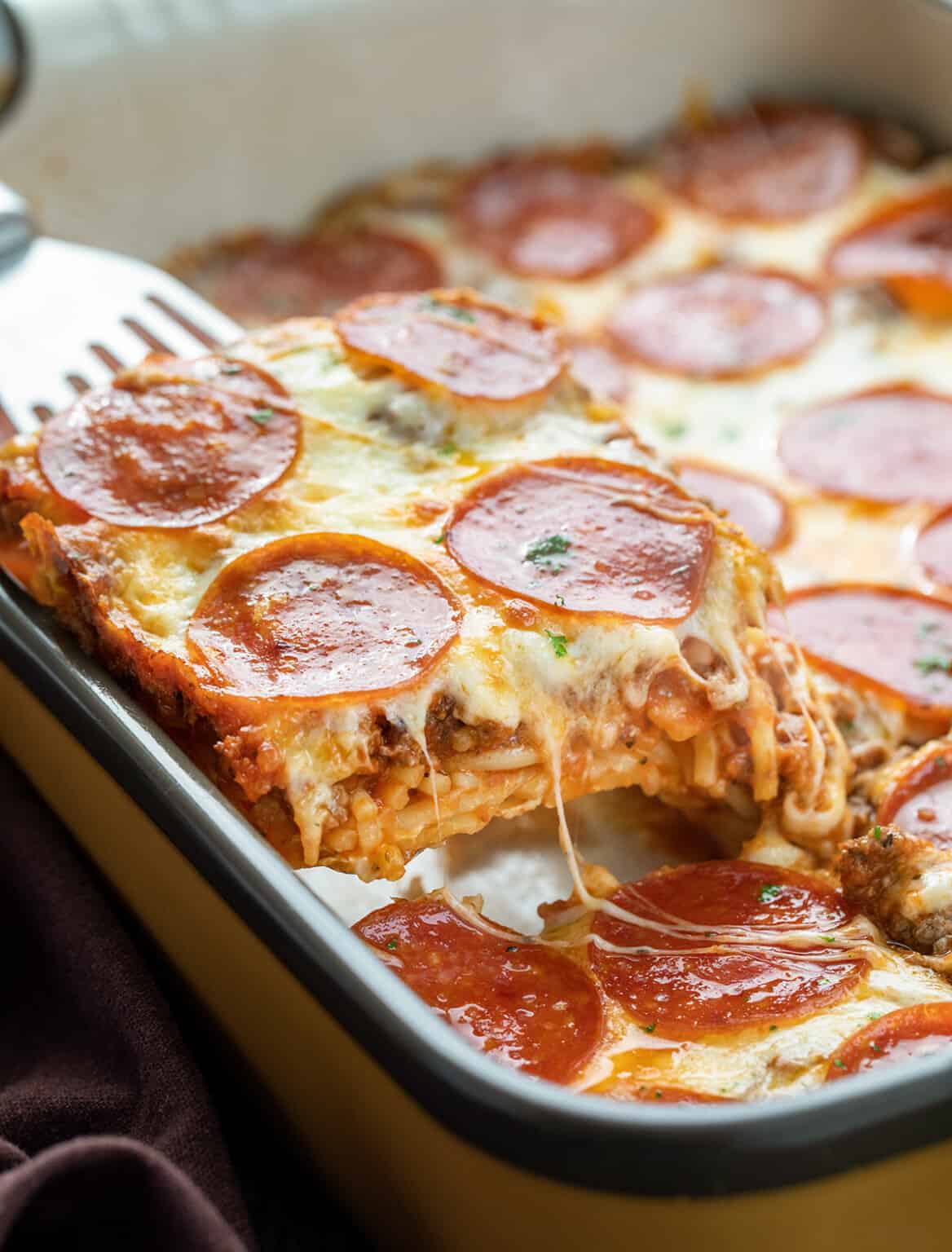 Spaghetti Pizza Casserole I Am Homesteader 1573