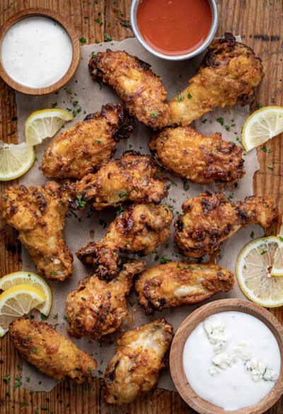 Air Fryer Buffalo Lemon Pepper Wings - I Am Homesteader