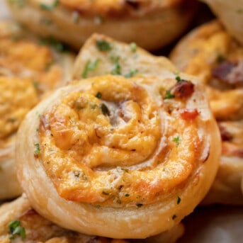 Jalapeno Popper Pinwheel Stacked on Top of Others