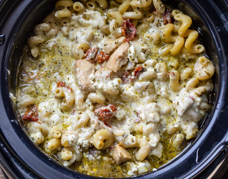 Pesto Slow Cooker Chicken Pasta I Am Homesteader