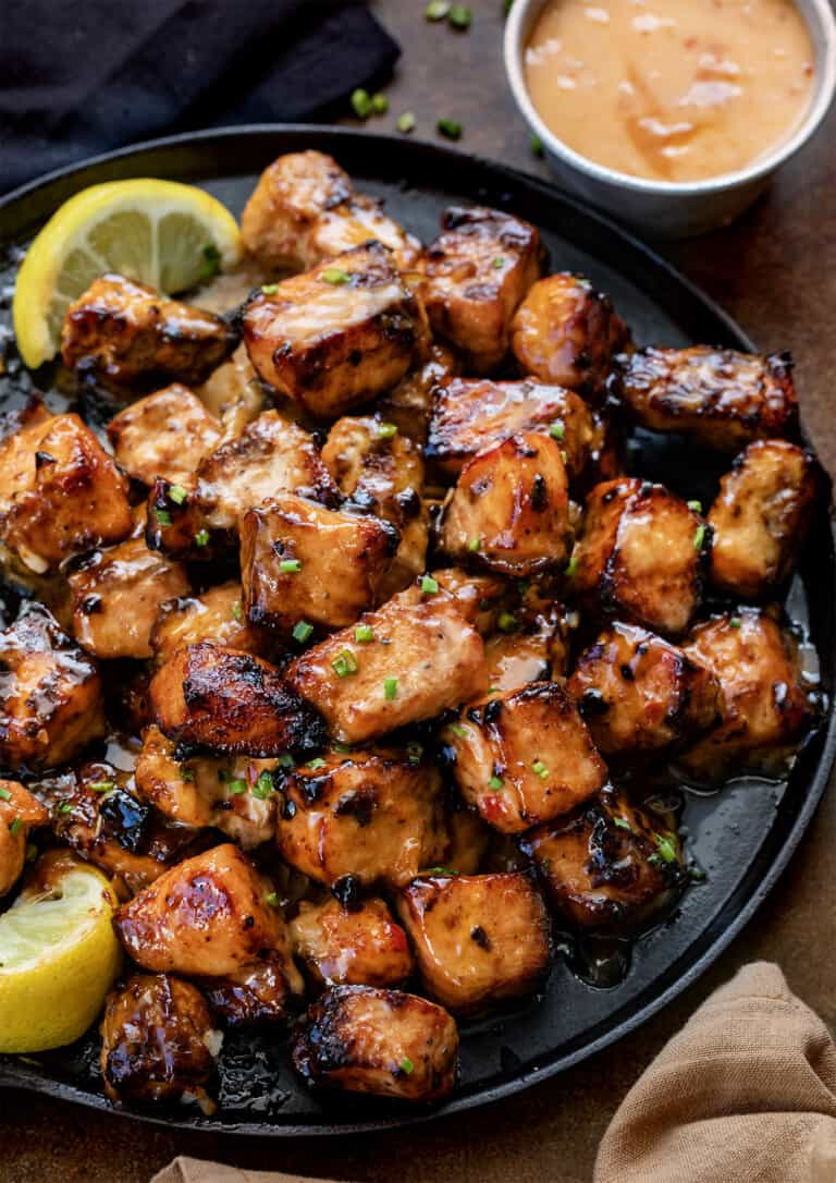 Air Fryer Bang Bang Salmon Bites I Am Homesteader