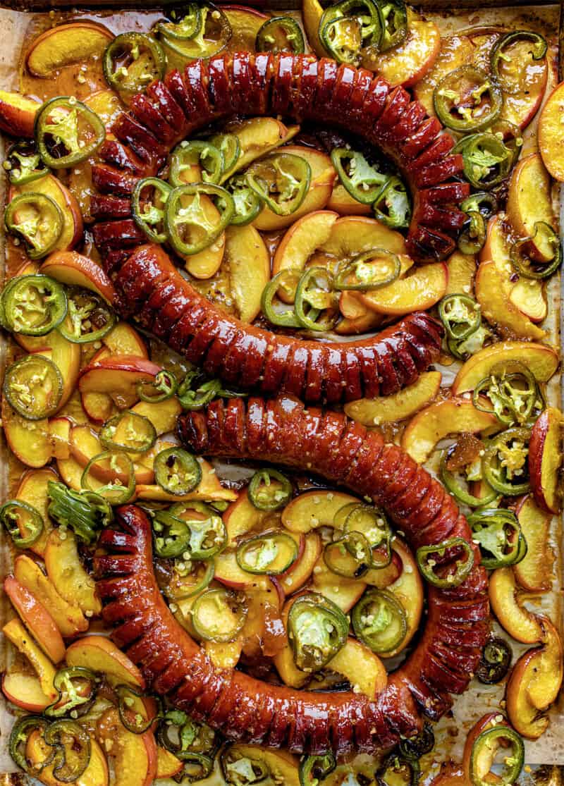 Jalapeno Peach Hasselback Kielbasa I Am Homesteader