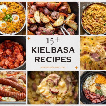 Images of Kielbasa Recipes for a Round Up.