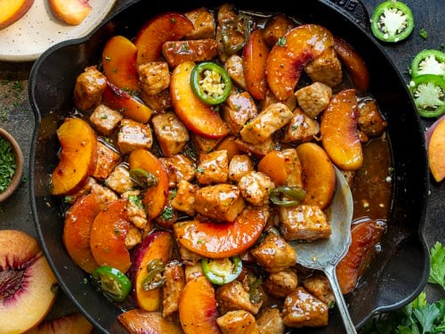 Jalapeno Peach Pork Bites - I Am Homesteader