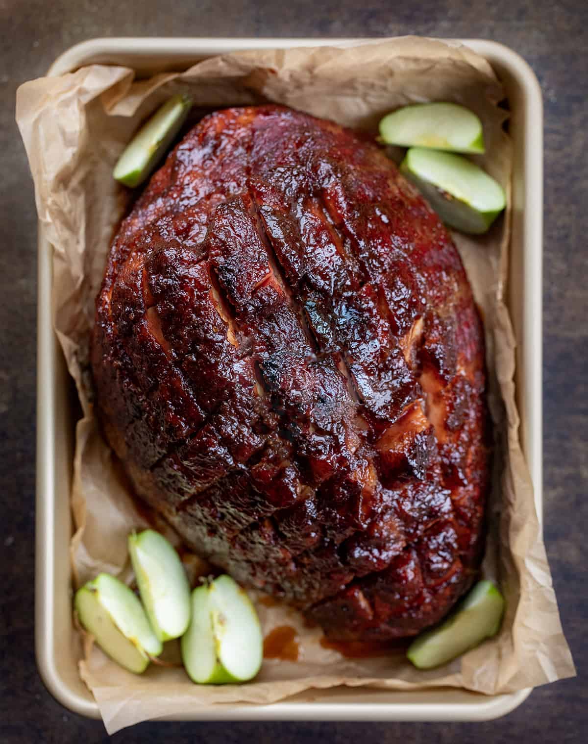 Apple Butter Honey Glazed Ham - I Am Homesteader