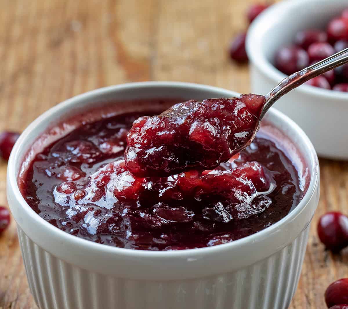 Spoonful of Easy Cranberry Sauce.