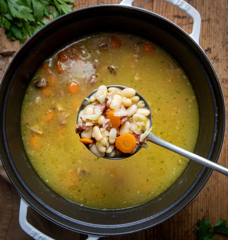 Navy Bean Ham Bone Soup - I Am Homesteader