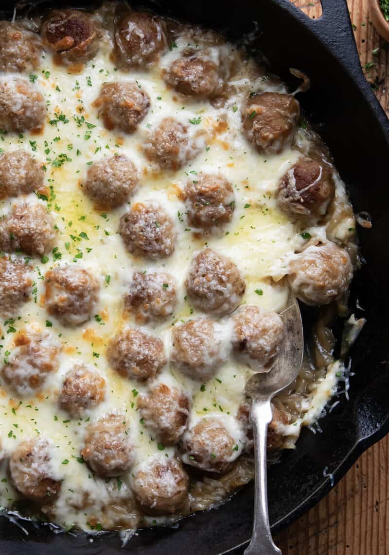 French Onion Meatballs - I Am Homesteader