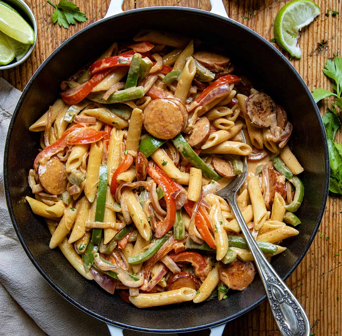 Andouille Fajita Pasta I Am Homesteader
