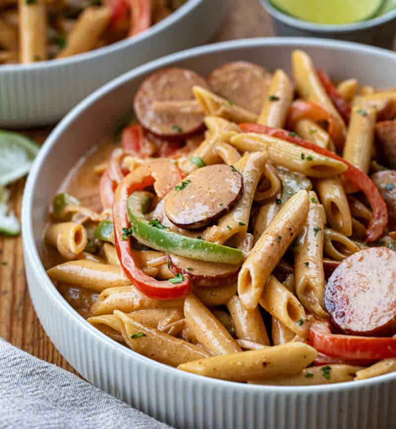 Andouille Fajita Pasta - I Am Homesteader