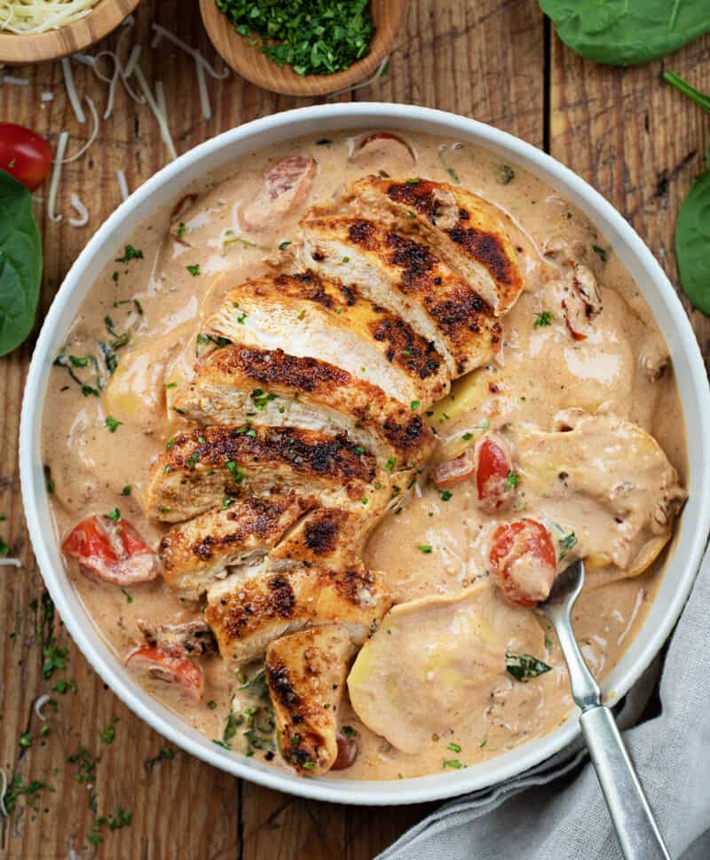 Tuscan Chicken Ravioli - I Am Homesteader